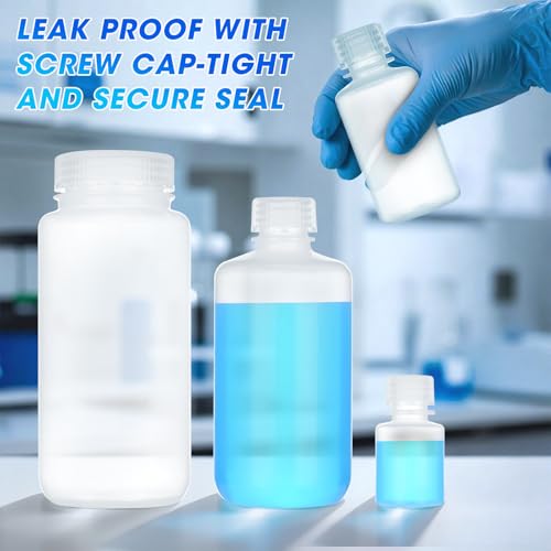 0.5oz/15ml Plastic Sample Bottles with caps, Wide Mouth (5Pcs) - style: 15ML-5pcs