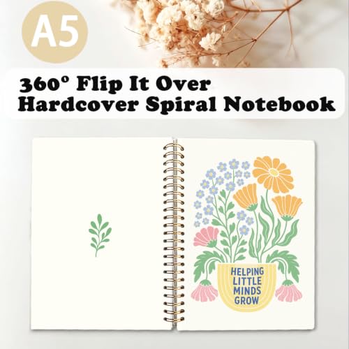 Teachers Appreciation Gifts Spiral Notebook Journal for Women,A5 - color: Helping Little Minds Grow-3
