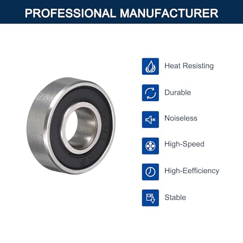695-2RS Deep Groove Ball Bearings, ID 5mm x OD 13mm x Width 4mm Miniature Bearings, Double Rubber Sealed Ball Bearing Pre-Lubricated Chrome Steel Z2 Lever 20pcs - size: 695-2RS 5x13x4mm