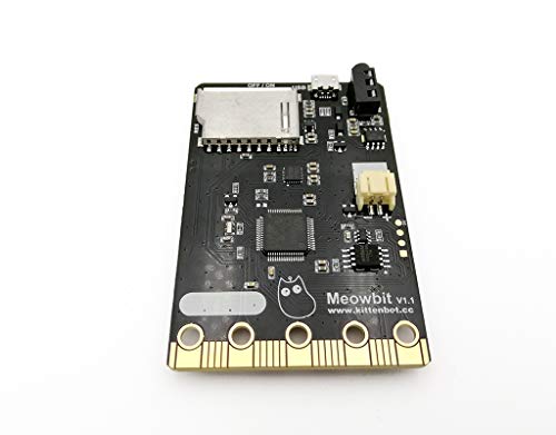 Kittenbot Meowbit Card-Sized Retro Computer Video Game Console Codable Console for Microsoft Makecode Arcade and Python Compatible with Micro:bit Expansion Board for Build Robot-Orange