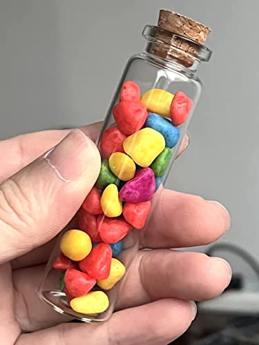 MaxMau 20ml Small Glass Bottles,Tiny Glass Vials,Jars with Cork Stoppers,Message Bottles,Wishing Bottle for Wedding Favors, Baby Shower Favors, DIY Art Craft Storage,24pcs