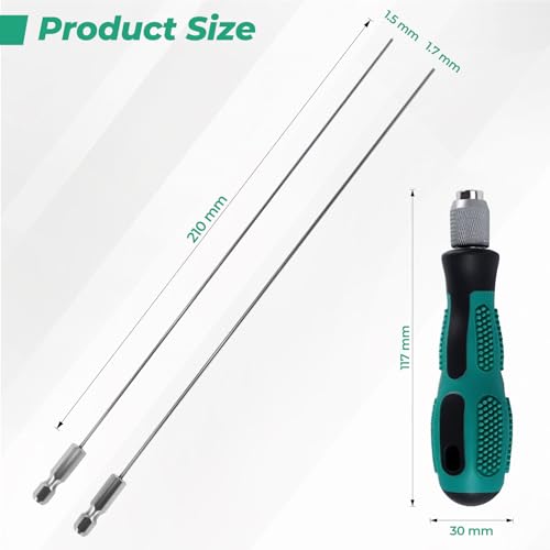 No-clogger 3D Printer Nozzle Cleaning Kit,210mm Cleaning Needles - style: 3PCS