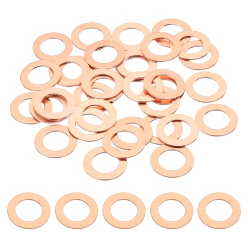 PATIKIL 35PCS M12 Copper Washers, M12x20x1mm Copper Crush Washer Metric Flat Washers Sealing Washers Assortment Kit Oil Drain Plug Gasket Ring for Automotive Battery Vehicles Screws Bolt - size: M12x20x1mm