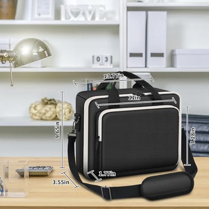 Wireless Mobile Printer Case Compatible with Canon PIXMA TR150/ iP110 Printers, Potable Travel Storage Bag Fit for Printer Charger, Ink Cartridges, Batteries and Accessories (Box Only) -Black - color: Black