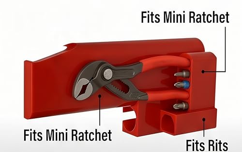Mini Tool Organizer Compatible with Knipex Cobra XS, 5 Bit Slots