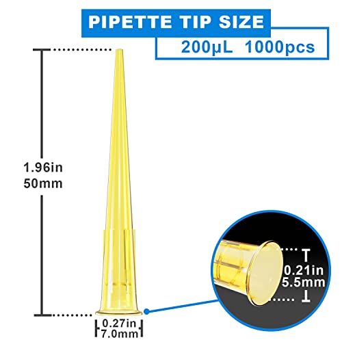 ONiLAB 200µL Pipette Tips, 1000 Pcs, DNase RNase Free - size: 200ul-1000pcs