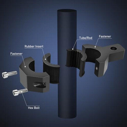 Nilight 4 Pack Off Road LED Light Mount Bracket, Vertical Tube Clamp - size: 4-Pack (Standard)