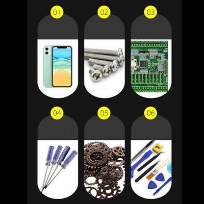 Clear Rectangular Double Layer Component Containers Hardware Organizers Box Storage Box Holder Component Storage Organization Tool