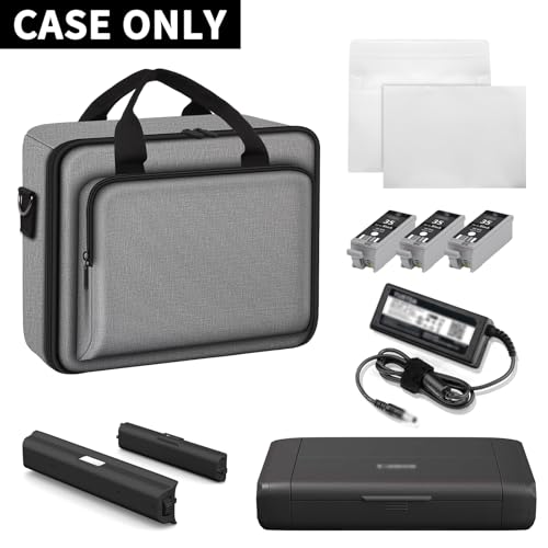 Portable Printer Case for Canon PIXMA TR160, TR150 and iP110 Printers - color: Grey