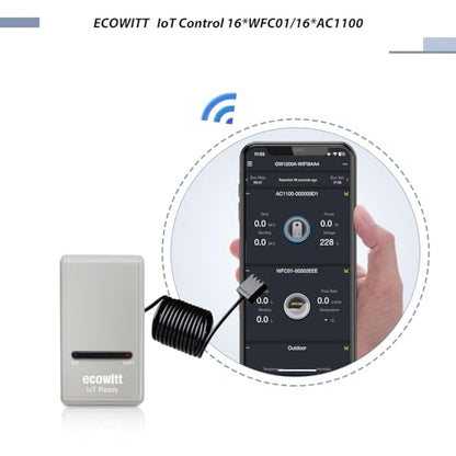 ECOWITT GW1206 Soil Moisture Tester Kit, Includes GW1200 IoT Wi-Fi Gateway and WH51 Soil Moisture Sensor, 915 MHz - color: GW1206BU