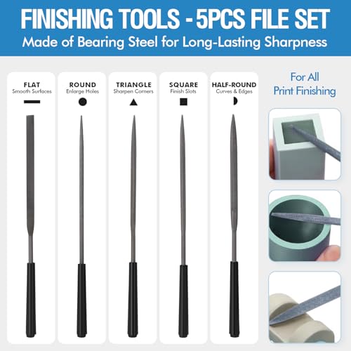 48PCS 3D Printer Tools, 3D Printer Tool Kit for 3D Printing Removing, Cleaning & Finishing, Includes Deburring Tool, Nozzle Cleaner, Scraper, Files, Wire Cutter, Craft Knife, Wrench & Tweezers - style: 48-Piece Kit