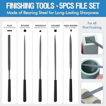 48PCS 3D Printer Tools, 3D Printer Tool Kit for 3D Printing Removing, Cleaning & Finishing, Includes Deburring Tool, Nozzle Cleaner, Scraper, Files, Wire Cutter, Craft Knife, Wrench & Tweezers - style: 48-Piece Kit