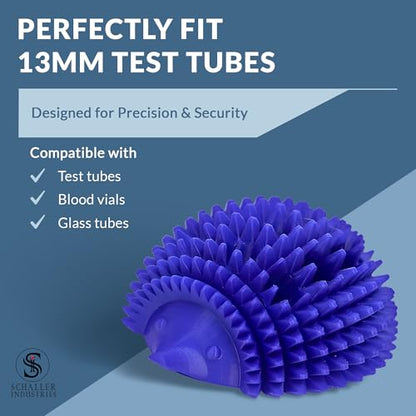 S I Hedgehog Veterinary Test Tube Rack, Holds 12 Vials, 16mm, Royal Blue - color: Royal Blue, size: 16mm Tubes