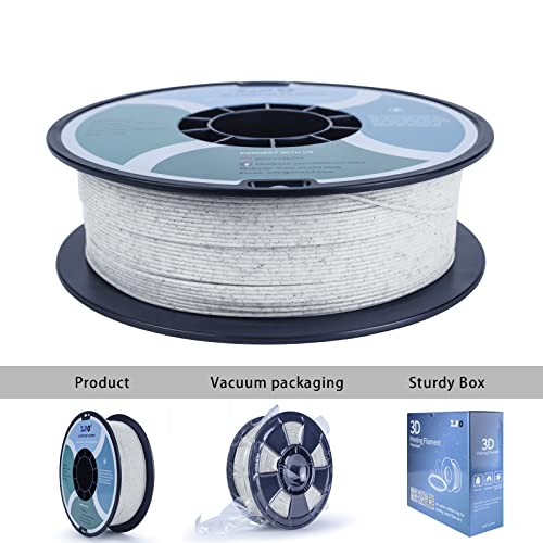 ZIRO PLA Marble Filament 1.75mm, Nature Rock-Like Material, 1kg Marble - color: Marble