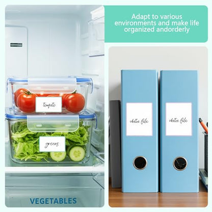Dry Erase Sticker Labels 60Pcs Reusable Dry Erase Notes Storage Bins Labels