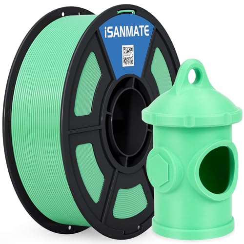 iSANMATE 3D Printer Filament ASA Mint Green, UV & Weather Resistant ASA Filament Perfect for Outdoor Functional Parts, for Bambu Lab 3D Printers,AMS,AMSLite, 1kg Spool (2.2lbs) - color: Mint Green