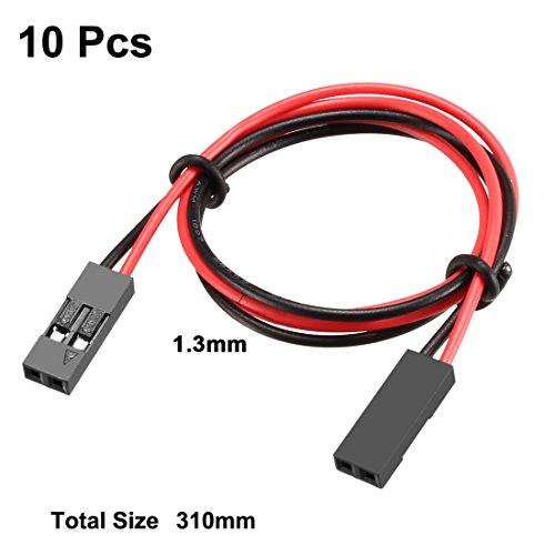 uxcell Female to Female 2P Jumper Wire 2.54mm Pitch 31cm 10pcs