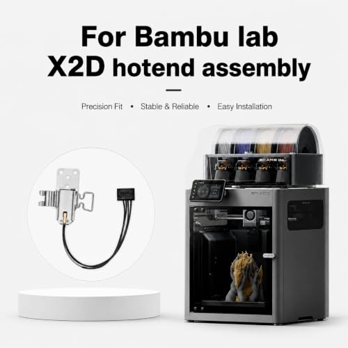 Heating Assembly Kit for Bambu Lab X2D Hot End Heating Component with Heater Cartridge, Thermistor Temperature Sensor & Heat-Insulating Clip 3D Printer Accessories - size: X2D