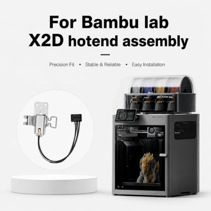 Heating Assembly Kit for Bambu Lab X2D Hot End Heating Component with Heater Cartridge, Thermistor Temperature Sensor & Heat-Insulating Clip 3D Printer Accessories - size: X2D