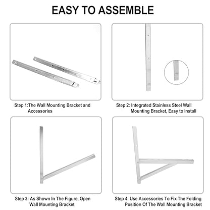 Mini Split Wall Mounting Bracket for 9000-36000 BTU Triangular Load 360 lbs