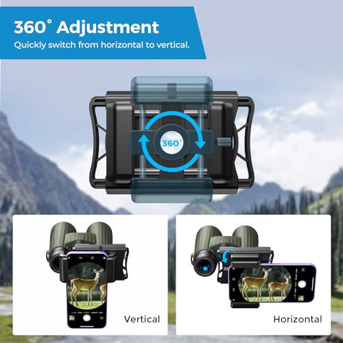 APEXEL 360° Universal Digiscoping Phone Adapter with Bluetooth Remote