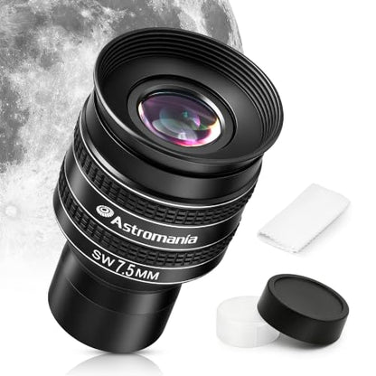 Astromania Telescope Eyepiece 7.5mm Wide Angle 58° Planetary Eyepiece 1.25" - size: 7.5MM