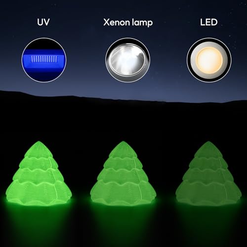 AMOLEN Silk Glow in the Dark Filament Multicolor, Glow Filament Silk Green, Blue, Purple, Orange Red 1.75mm PLA Filament, Dimensional Accuracy +/- 0.02 mm, 200g X 4 Pack - color: Blue/Green/Orange Red/Purple