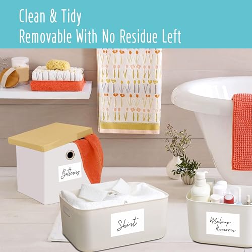 150 Large Size Removable Customizable Blank Labels, Water/Oil/Tear Resistant, No Residue for Home Organization Projects, Bins, Kitchen Storage Containers, Desk Items(6”x 4”) - size: 6”x 4”, style: 150 pcs