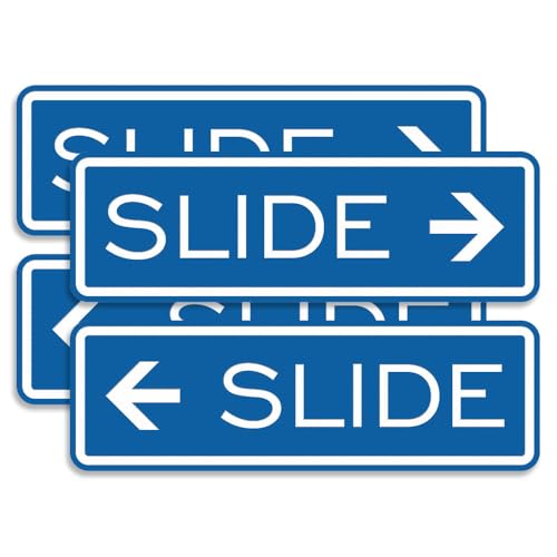 Classic Slide Door Sign - Blue - Small (2 Sets - 4 Signs) - color: Blue, size: 4" x 1.25" - Small (2 Pack)