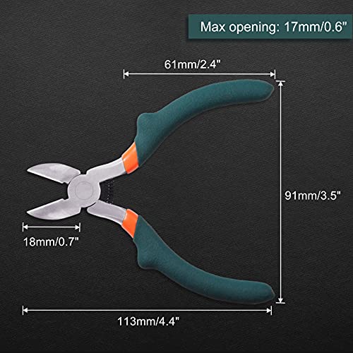 4 Inches Diagonal Cutting Pliers Flush Cutting Pliers Mini Small Wire Flush Cutters Micro Side Cutter Precision Convex Shoulder Wire - style: Diagonal Cutting Pliers