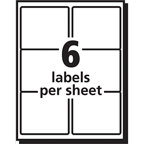 Avery Durable Waterproof Shipping Labels with Sure Feed Technology, 3-1/3" x 4", White, Laser Compatible, 300 Blank Labels Total, Great for Mailing, Branding, and More (5524) (Pack of 5) - size: 3 1/3" x 4" (Pack of 5), style: 300 labels