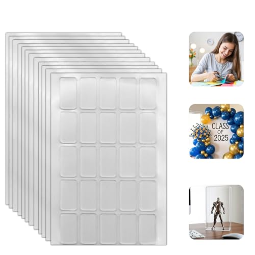 Clear Double Sided Adhesive Stick Dots, 300 Pack - size: 0.4*0.8IN