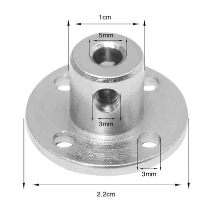 5mm Flange Shaft Coupling, 4 PCS - size: 5mm, style: 4PC