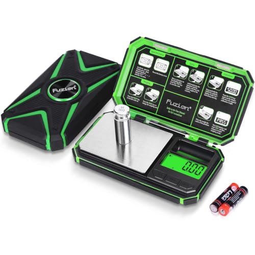 Fuzion Digital Pocket Gram Scale 200g x 0.01g with 50g Calibration Weight - color: Green
