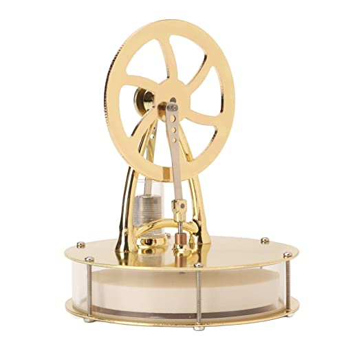 Pilipane Stirling Engine Motor Model Gold Simple Operation Low Noise Stirling Scientific Physical Model Science Experiment Toy