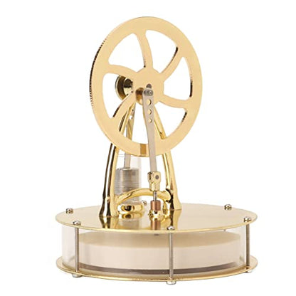 Pilipane Stirling Engine Motor Model Gold Simple Operation Low Noise Stirling Scientific Physical Model Science Experiment Toy