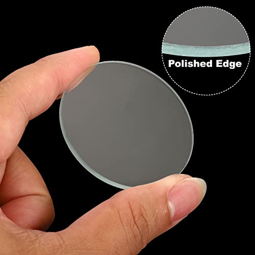 PATIKIL 12" (300mm) Focal Length Flat Convex Lens, 50mm Diameter 4mm Height Glass Optically Polished Round Edges Lens for Physics Experiment, Clear