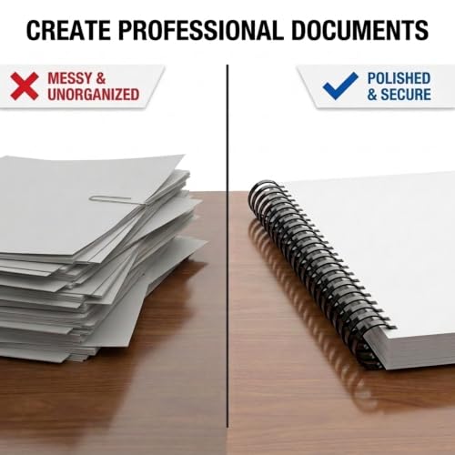 Performore 50 Pack of Plastic Comb Binding Spines, Black 19 Ring Binding Combs, Durable Binding Supplies for Reports, Presentations, Manuals, Proposals, School & Office Documents (1.5 inch) - size: 1.5 inch