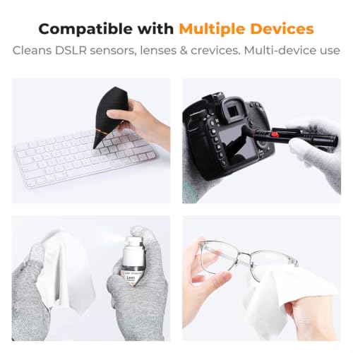 K&F CONCEPT 10-in-1 Photo Camera Cleaning Kit for Lensc,Camera, Cell Phones