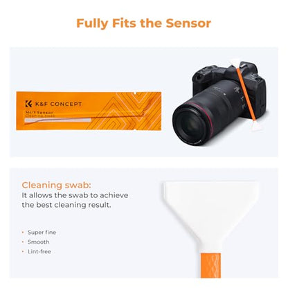 K&F CONCEPT Double Tipped 24mm Full Frame Sensor Cleaning Swab X14