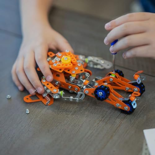Erector Set for Boys & Girls - Metal Model Kits for Adults, Teens & Advanced Kids - Stem Toys - Build A Robot or Excavator - Educational & Engineering Toys - Building Kit | 389 pcs