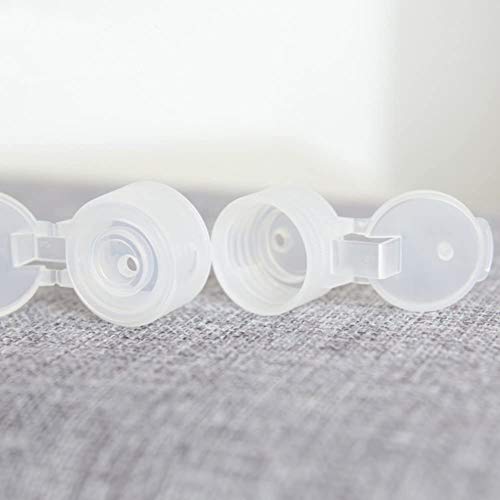 10 Pcs 30 ml/1 oz Empty Plastic Sample Travel Size Plastic Empty Squeeze Bottle Container Jar Pot Vial with Flip Lid Perfect for Emollient Water Shower Gel Emulsion Etc