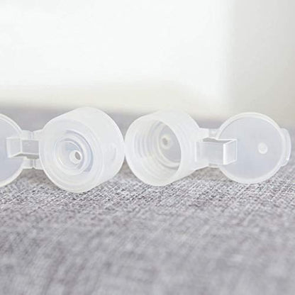 10 Pcs 30 ml/1 oz Empty Plastic Sample Travel Size Plastic Empty Squeeze Bottle Container Jar Pot Vial with Flip Lid Perfect for Emollient Water Shower Gel Emulsion Etc