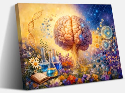 Medical Brain Wall Art Canvas Print,Medical Office Decor,12x16inches - color: Medical Brain Wall Art Canvas Print