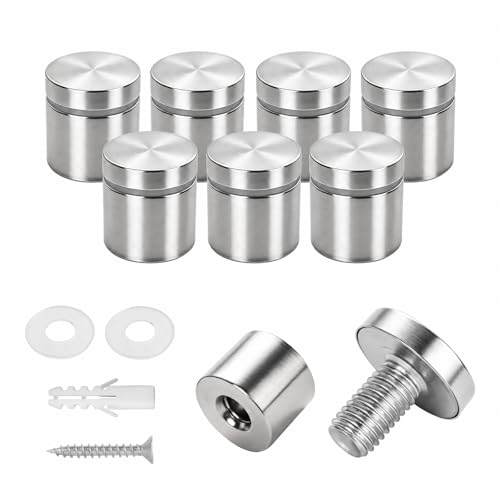 8 Pack 1" x 1" Stainless Steel Standoff Screws for Acrylic Signs, Silver - color: Silver, size: 1" x 1" , 8 Pcs
