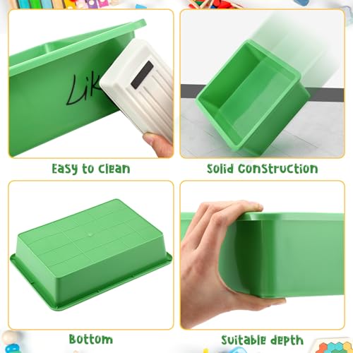 Hoteam 10 Pack Flat Bins Paper Trays,Green,13.78 X 9.84 X 3.15 Inch - color: Green, size: 13.78 x 9.84 x 3.15 Inch