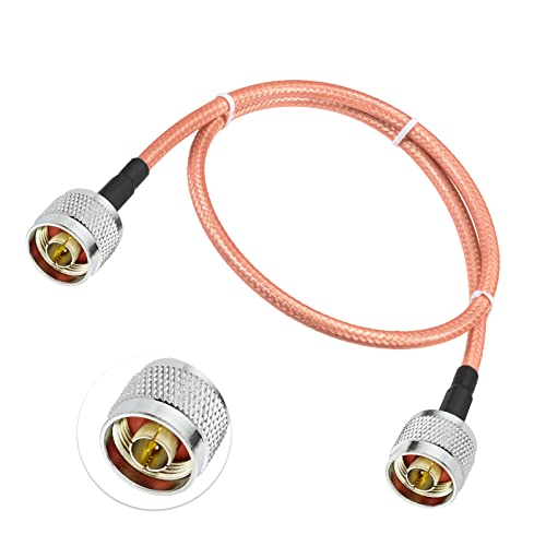 Eightwood N Male to N Male Jumper RG400 Low Loss Coax Cable 1.6 Feet - color: male-male 1.6 feet