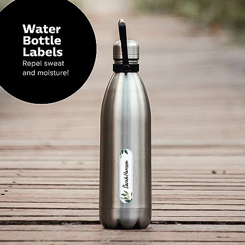 ThreeKin Waterproof Labels for Bottles and Containers - Custom Stickers - All-Purpose and Personalizable - Dishwasher, Freezer and Microwave Safe - BPA-Free - USA-Owned (Greenery, 72pcs) - color: Greenery, size: 72 pcs