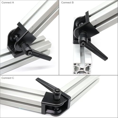 2 Sets 3030 Aluminum Extrusion Hardware Hinges Pivot Joint Brackets