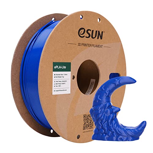 eSUN PLA Filament 1.75mm, High Toughness 3D Printer Filament Upgraded PLA Filament, Dimensional Accuracy +/- 0.03mm, 1KG Cardboard Spool (2.2 LBS) 3D Printing Filament for 3D Printers, Blue - color: Blue, size: PLA 1.75MM - 1KG